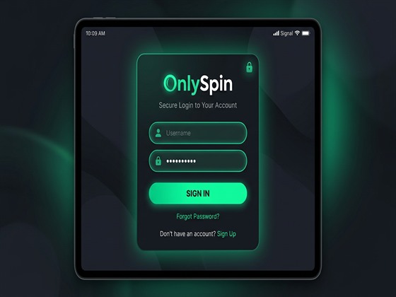OnlySpin Platform Giriş Ekranı Görseli